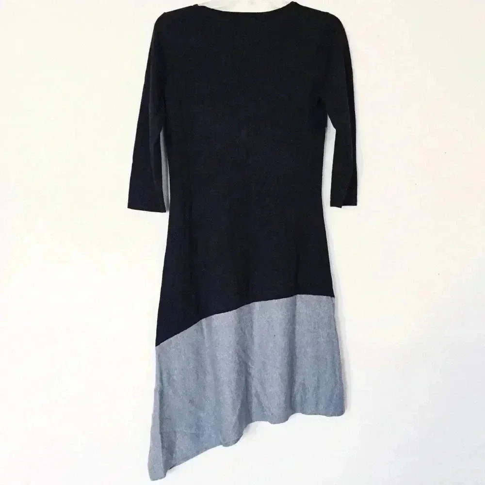 H By Halston Asymmetrical Wool Blend Dress - Picture 3 of 7